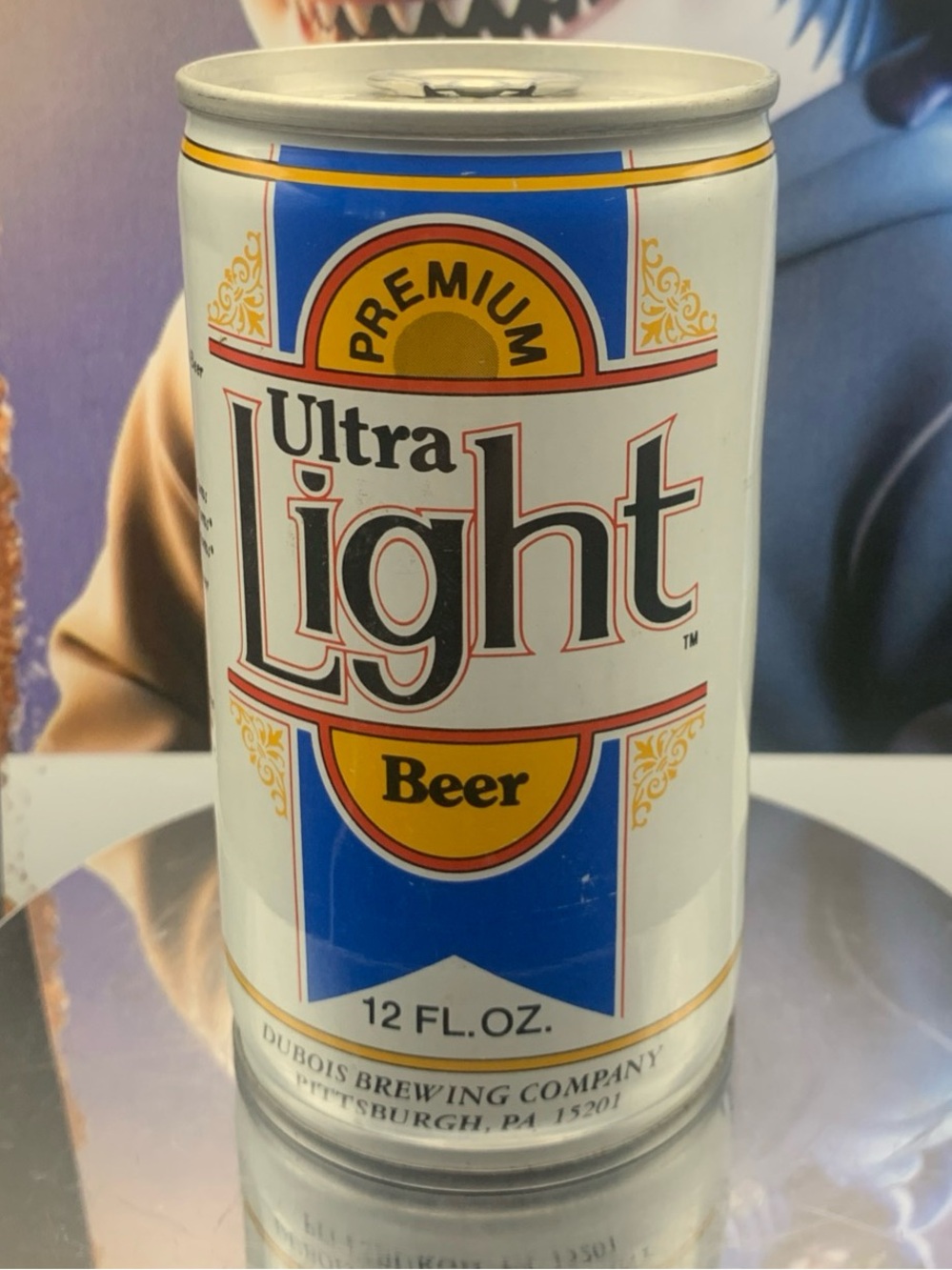 Vintage Beer Can Ultra Light Premium Beer Pull Tab Empty Steel DuBois Brewing